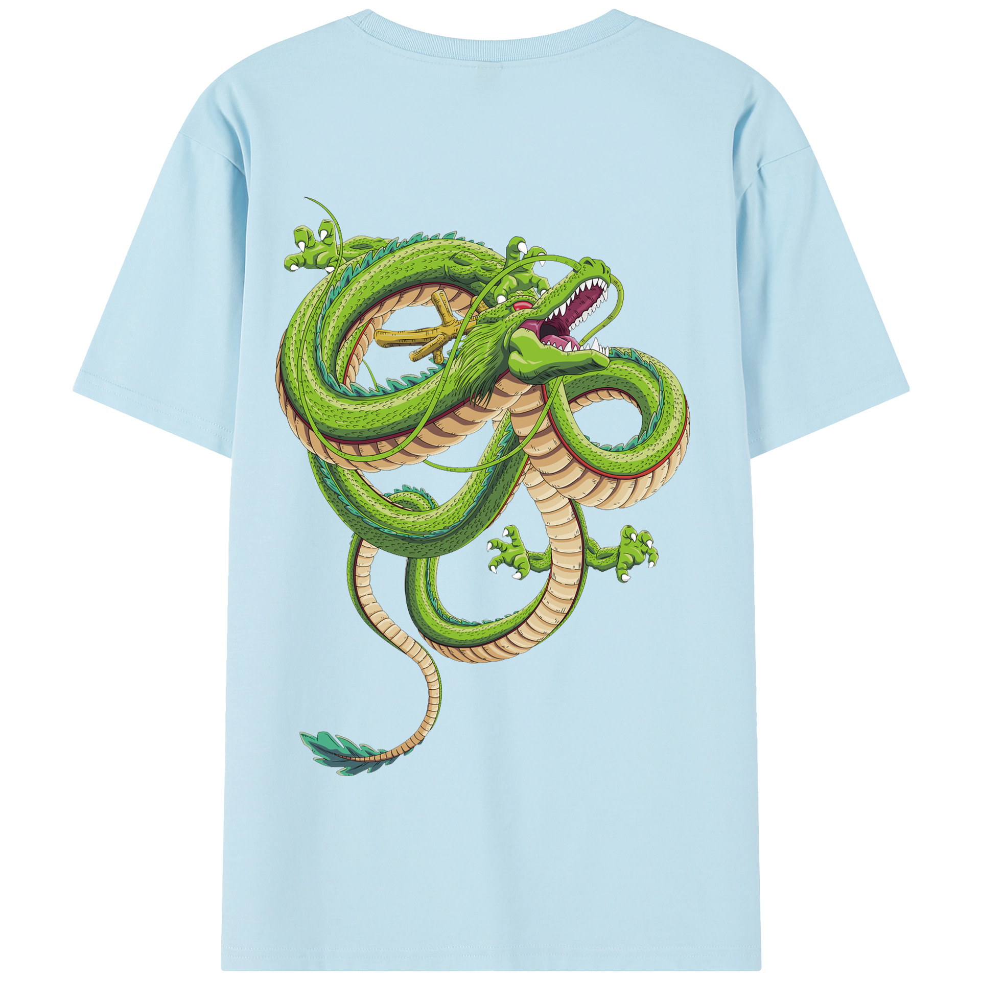 （画像用） ドラゴンボール 神龍 シェンロン DRAGON BALL Shenron 綿100％半袖Tシャツ（背面プリント）